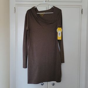 Soft brown jumper dress